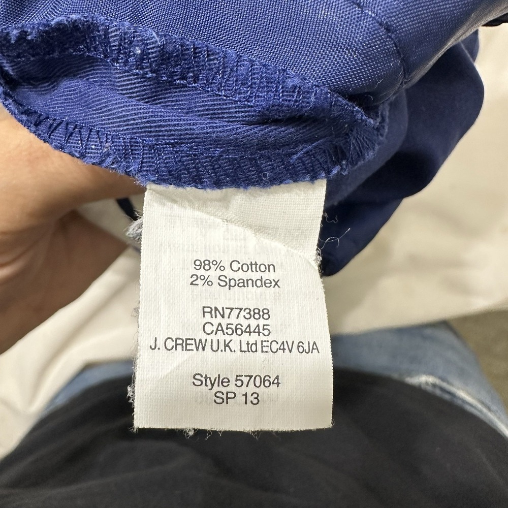 J.Crew Café Capri Pants Womens 2 Blue Stretch Cotton Cropped Slim Fit - Picture 5 of 9